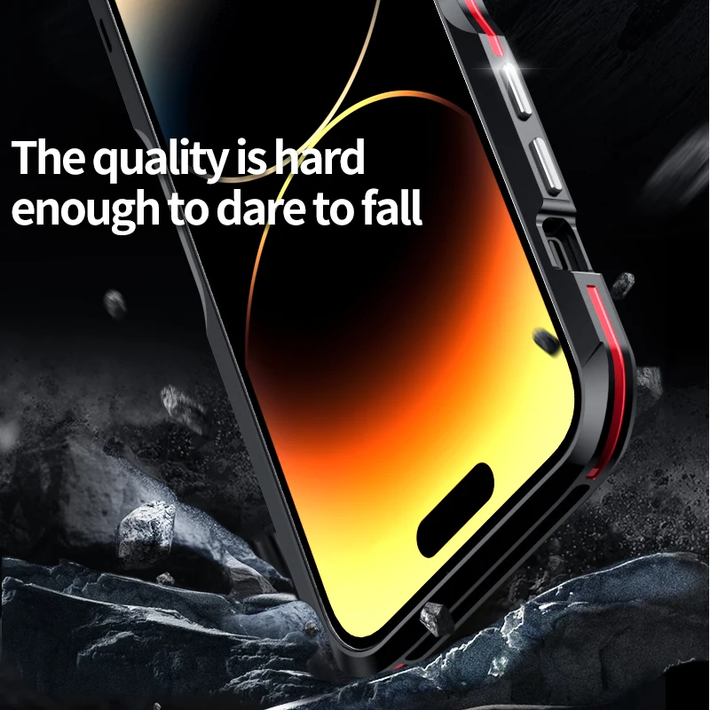 Kup Luksusowa Metalowa Rama Zbroja Dla IPhone 14 13 12 Pro Max Etui Na Telefon Ze Stopu Aluminium 11 X XS XR MINI Lekka, Odporna Na Wstrząsy 7 8 Plus