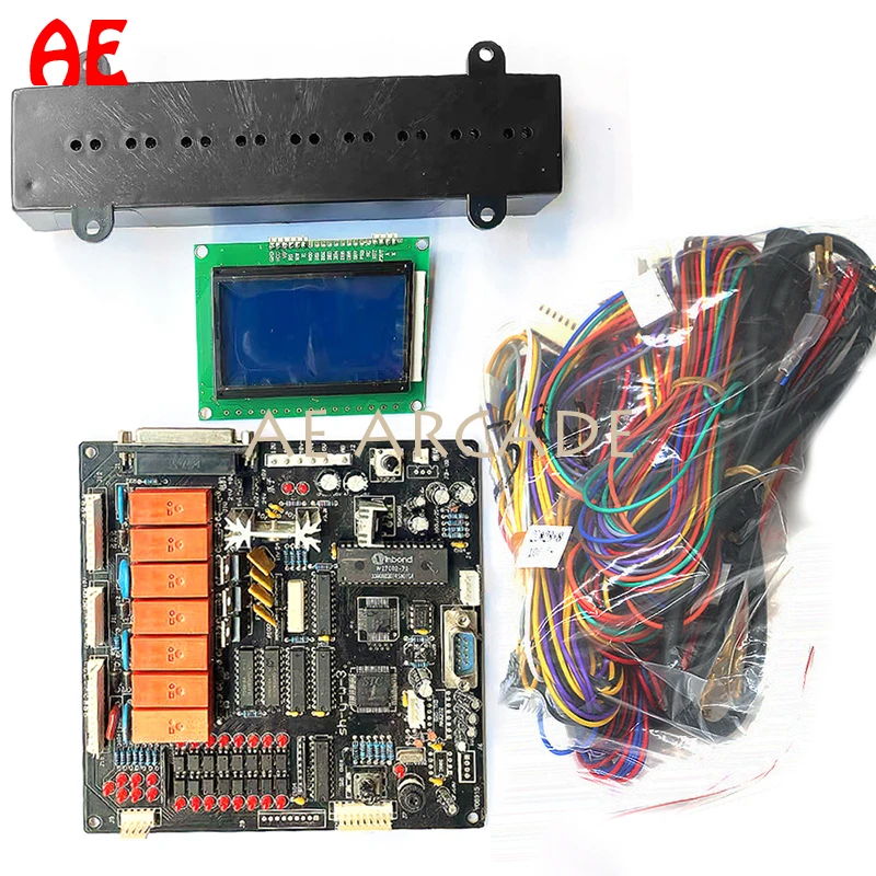British claw machine motherboard PCB with wiring harness can be connected to ticket machine LCD display prize counting sensor
