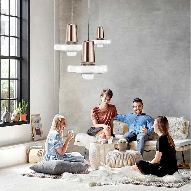 

Vintage pendant light Nordic Minimalist single glass pendant light Creative Denmark Designer Restaurant decoration hanging lamp