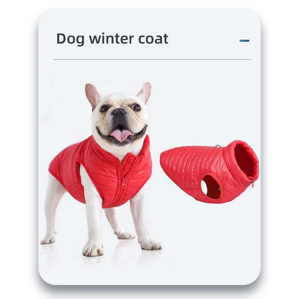 

Warm Padded Pet Puffer Vest High Elasticity Plain Color For Daily Wear