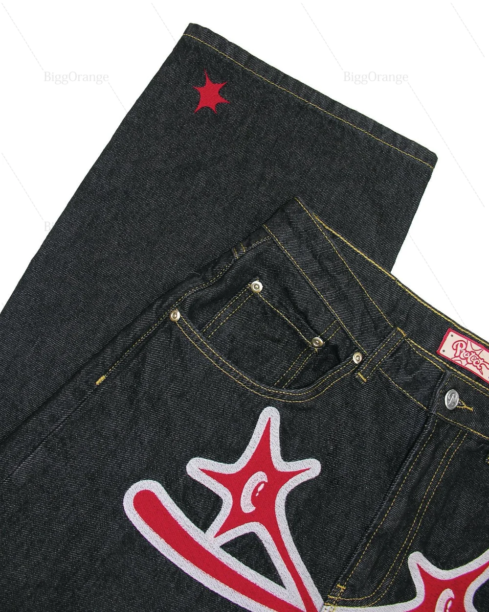 Pants Harajuku Casual Black Denim Trousers Streetwear 2023 Y