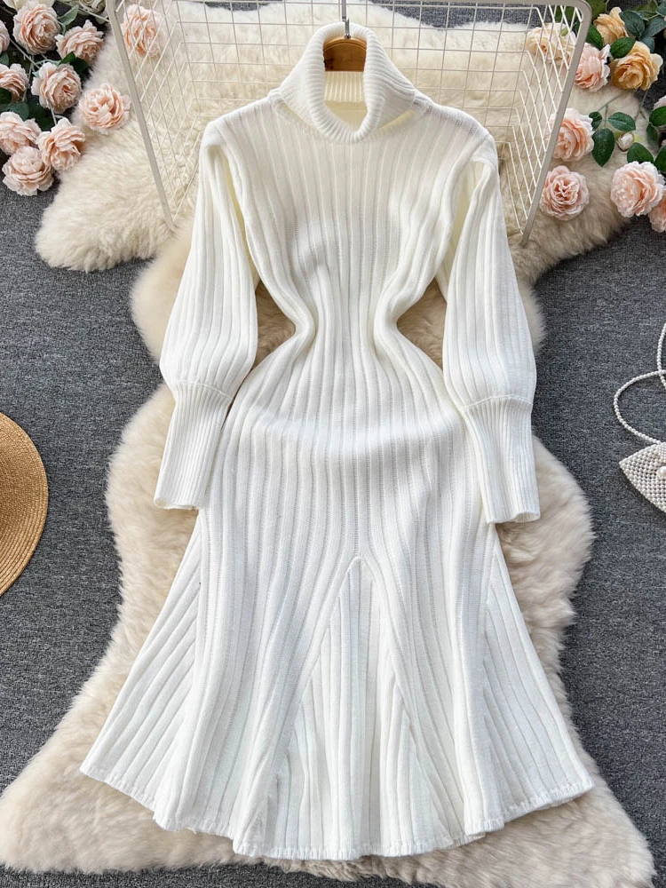 

Женское шифоновое платье-пуловер Aibeautyer, повседневное однотонное облегающее платье трапециевидной формы с круглым вырезом, длиной до серед...