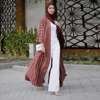 woman stripe abaya 2022 solid moroccan caftan for occasions femme long musulman de mode ramadan cardigan kaftan arabic dresses