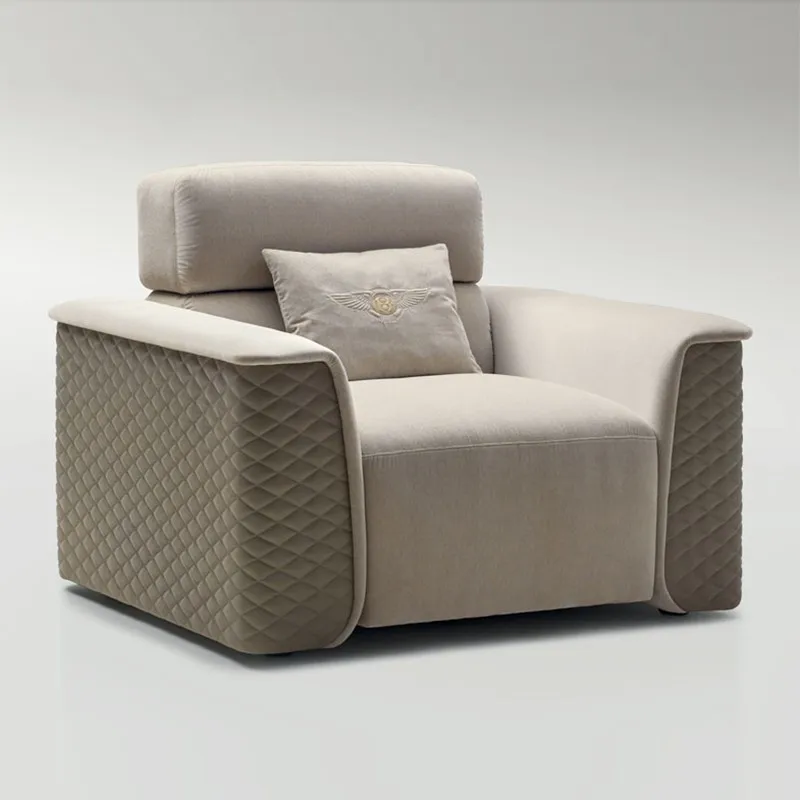 

Customized luxury furniture Customized high-end grand brand Italian post-modern simple Nordic single leather sofa