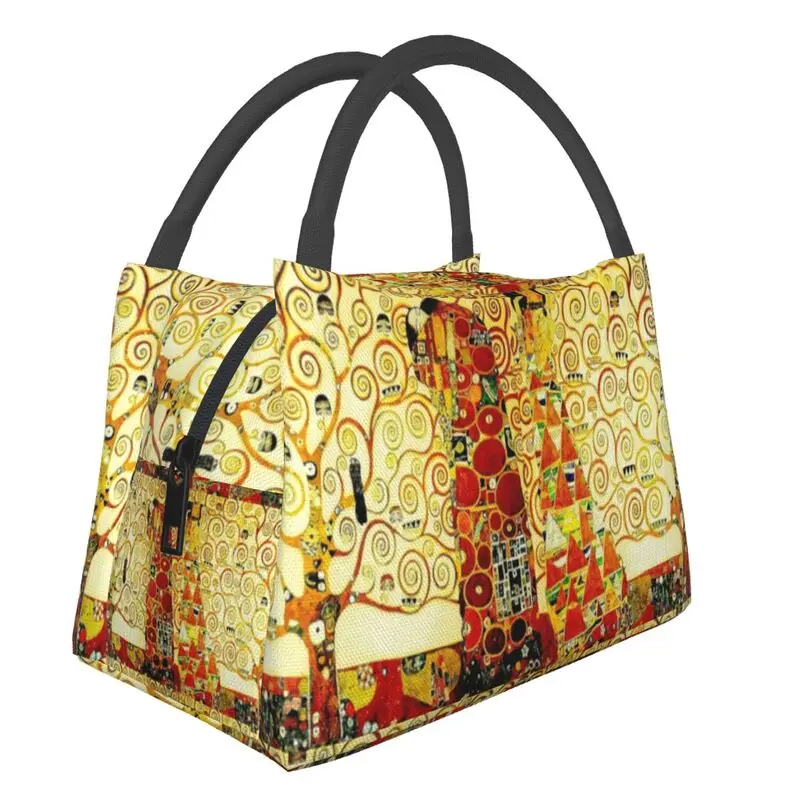 

The Tree Of Life By Gustav Klimt Thermal Insulated Lunch Bags Women Painting Art Resuable Lunch Tote Multifunction Meal Food Box