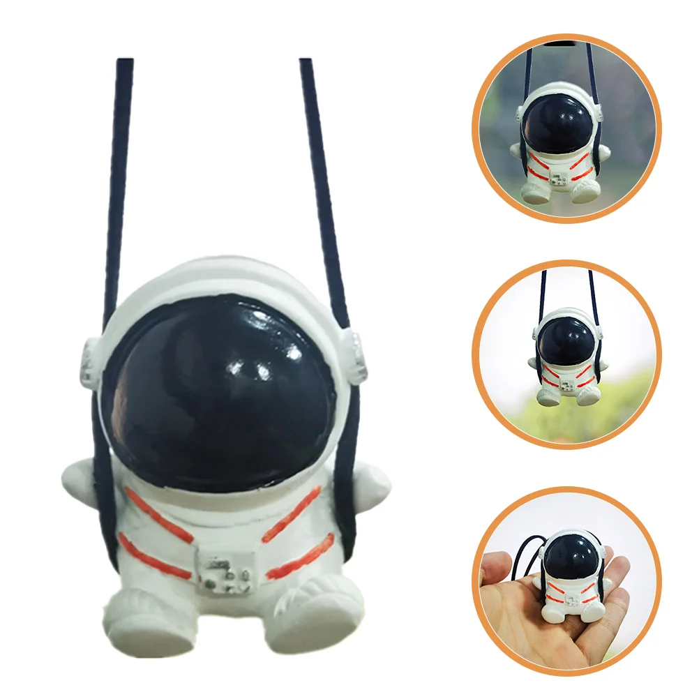 

Car Hanging Mirror Accessories Ornament Astronaut Interior Decoration Rear View Decorations Figures Pendant Mini Figurine Model