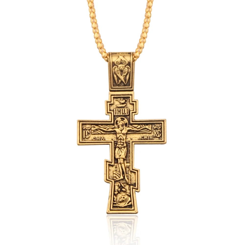 

Film John Wick 4 Baba Yaga Jesus Necklace Cross Metal Pendant Unisex Jewellery Necklace Gift Car Backpack Decoration Props Acces