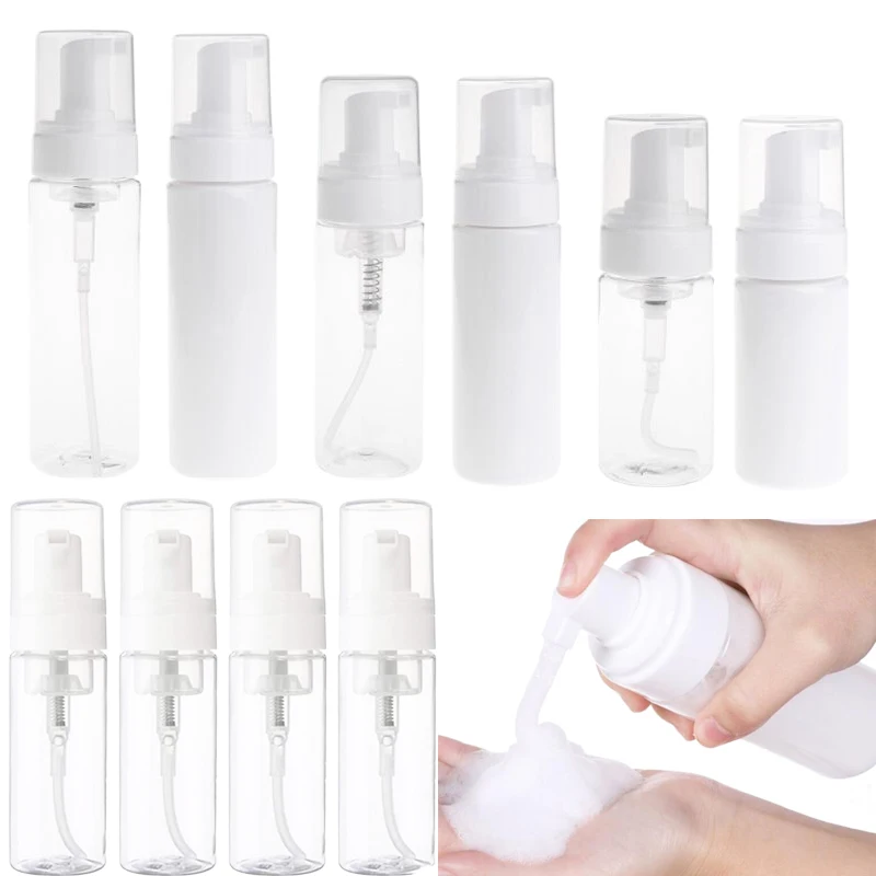 

2Pcs 30ml-200ml Foam Pump Bottle Plastic Travel Portable Foaming Bottles with Pump Refillable Lotion shampoo Dispenser Container