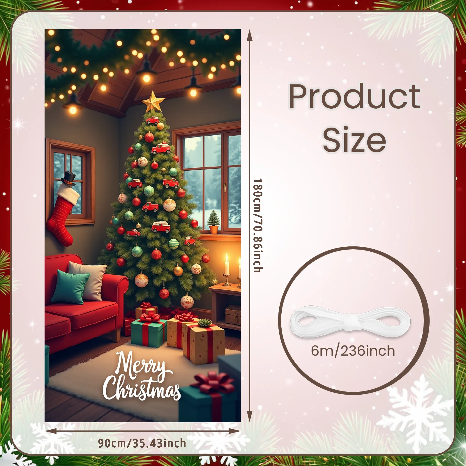 

Рождественский дверной баннер из полиэстера