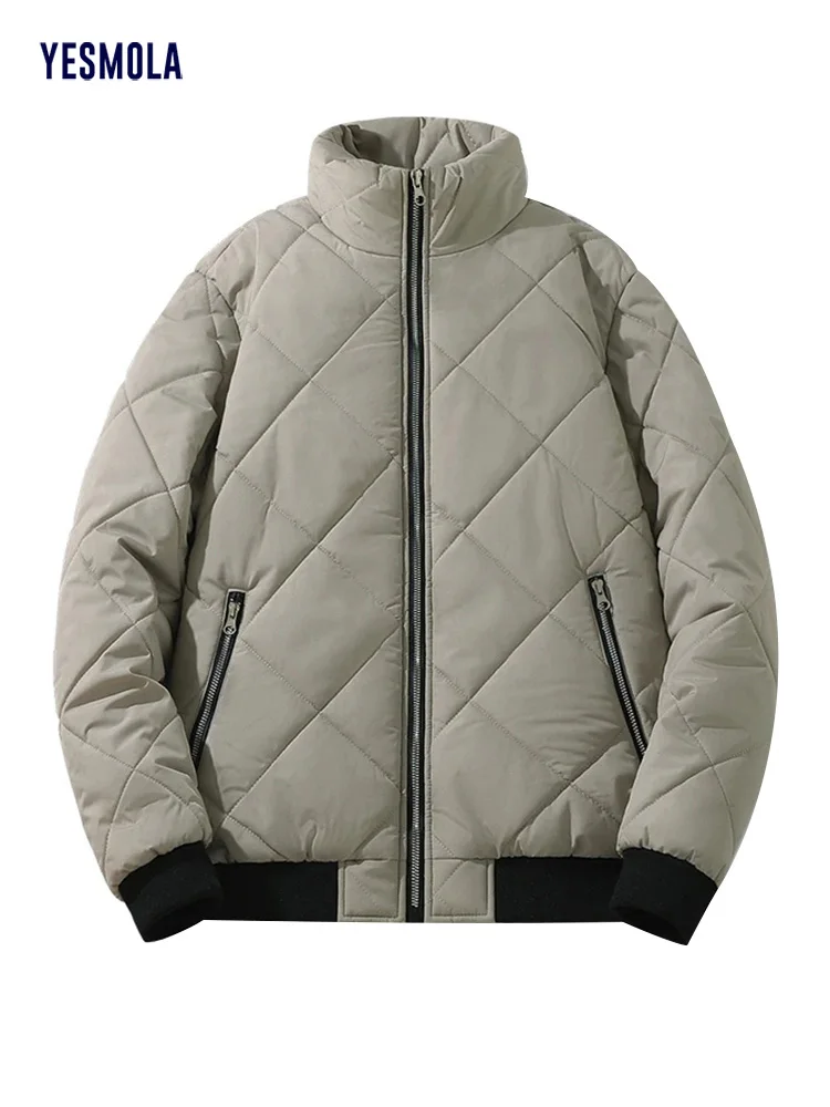 YESMOLA Cotton Padded Jacket Men's Autumn Winter Parkas Coat Men 2022 New Casual Thick Warm Outwear Male Clothing