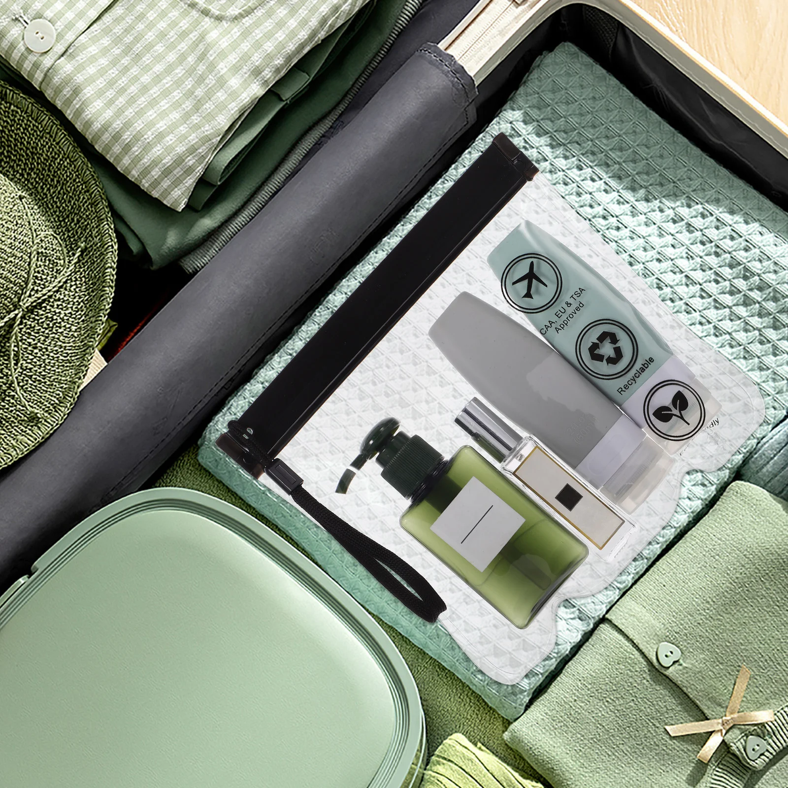 Сумка Аэропорт Жидкость Сумки Защитные Жидкости Прозрачная молния Путешествия