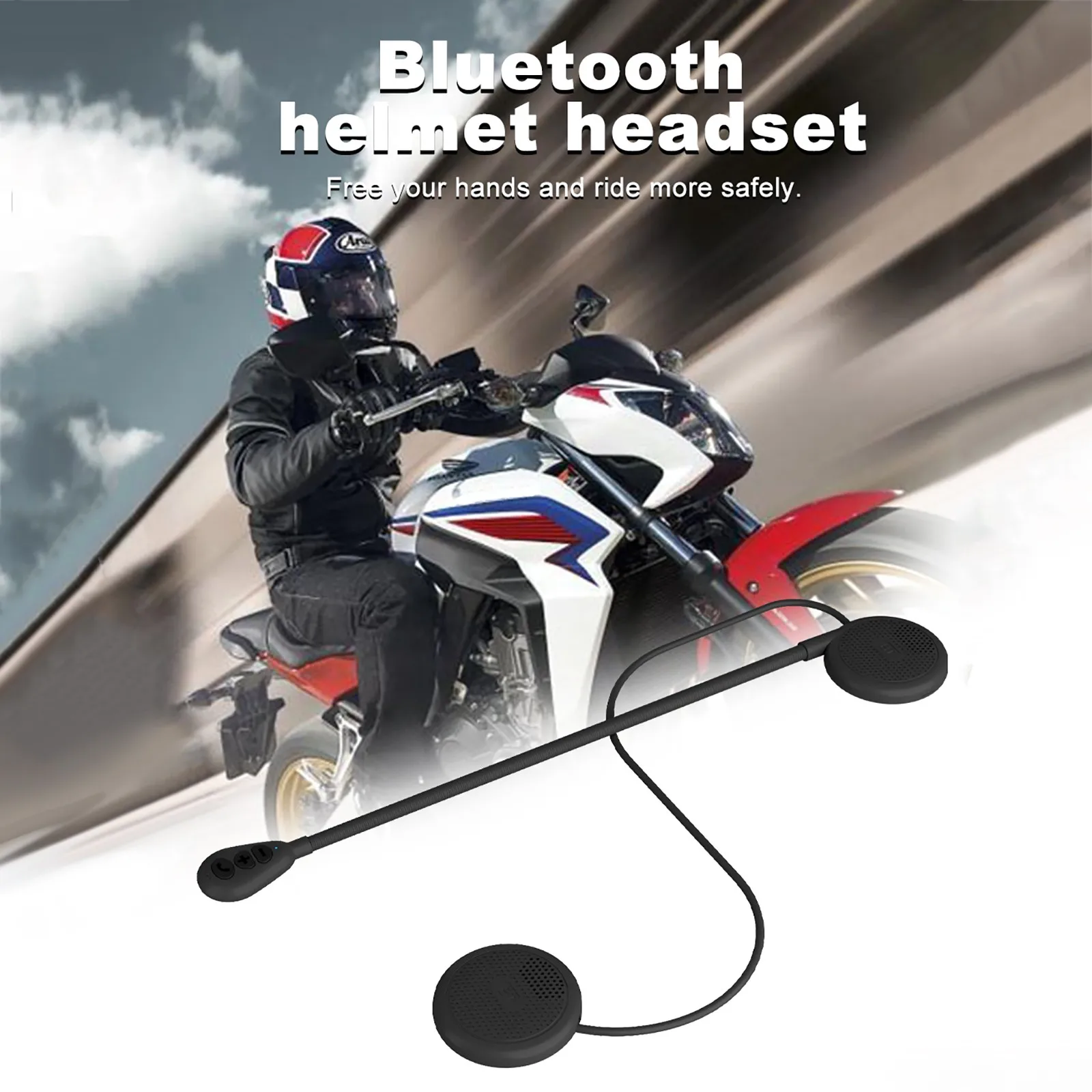 

Bluetooth-гарнитура с микрофоном для мотоциклетного шлема