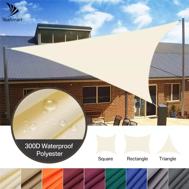 

NEW2023 2/3/3.6/5M Heavy Shade Sail Sun Canopy Cover Outdoor Trilateral Garden Yard Awnings Waterproof Car Sunshade Cloth Summer