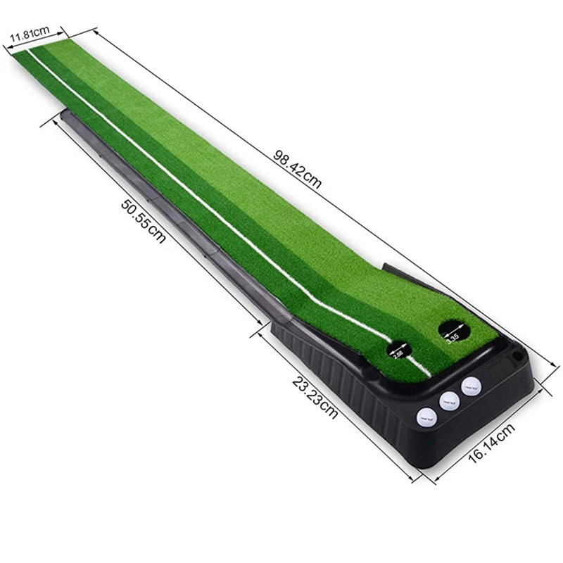 

Golf Putter Practicer Office Putter Practice Blanket Rubber Bottom Convenient Adjustable Slope
