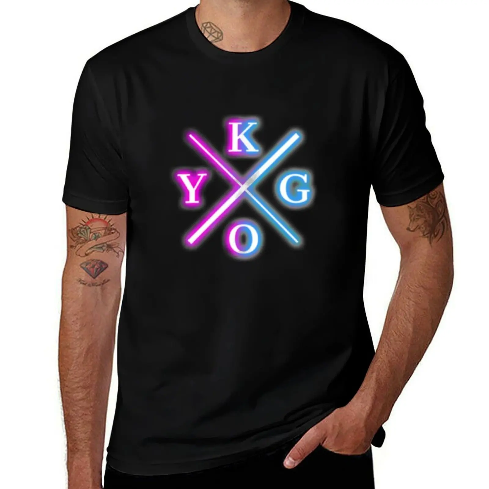 Фото kygo on neon T-Shirt man t shirts for men T-Shirt №1