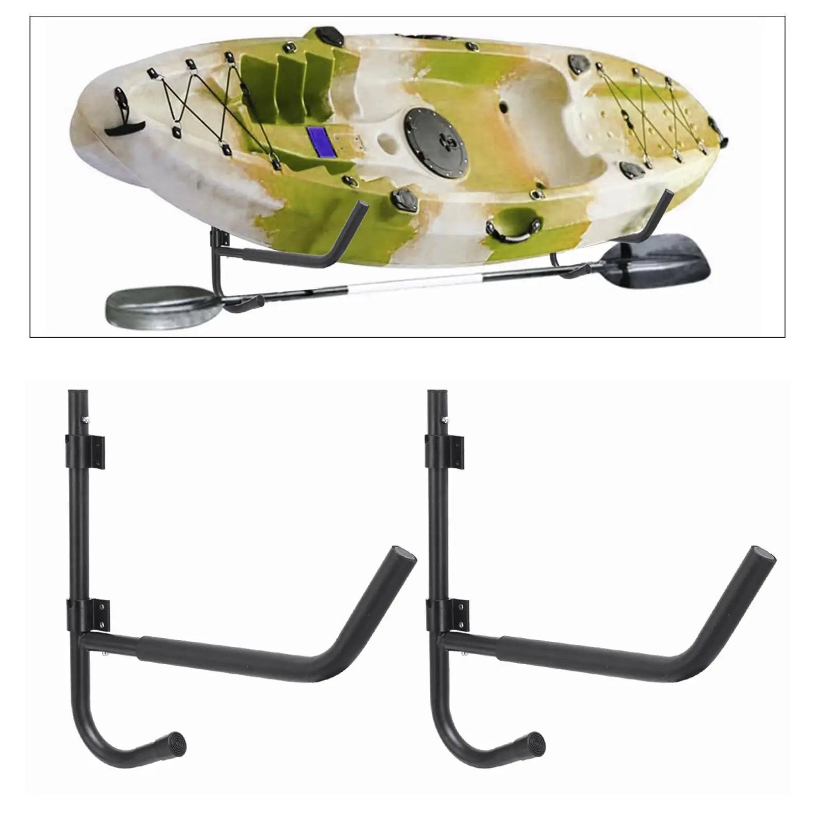 2Pcs Heavy Duty Kayak Storage Hook Wall Mount Wakeboard Kayak Hanger