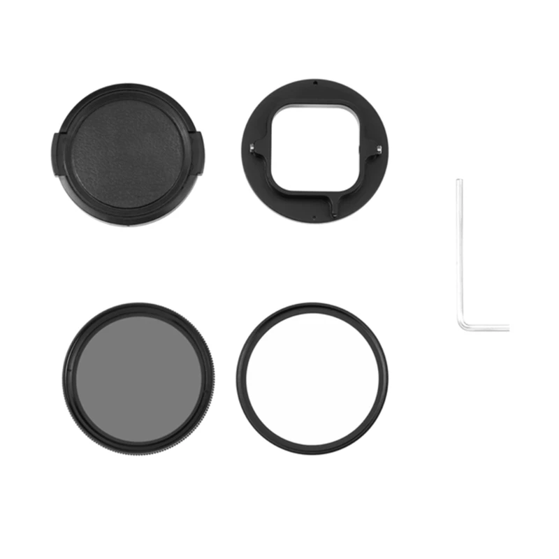 

52mm UV ND2-400 Filter with Adapter Ring For Hero11/Hero10/Hero9 Black ND UV Lens Filter Set Camera Accessories