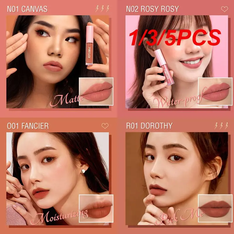 

1/3/5PCS Lipgloss Matte Lipstick Soft Moisturizing Red Melting Lip Cream Waterproof Makeup Not Fade Lip Gloss Liptint