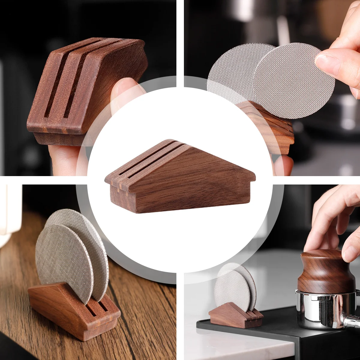 Многоразовый деревянный держатель фильтра для кофе бренда Espresso Leeseph подходит