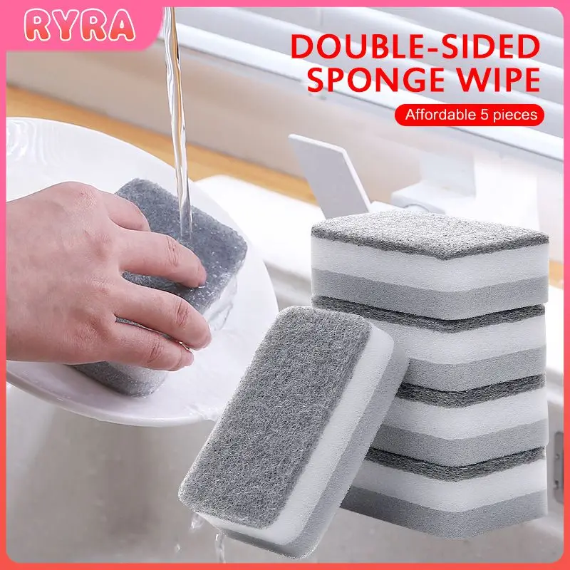 

Wipe Pot Cleaning Sponges Decontamination Household Kitchen Sponge Brush Dishwashing Home Cleaning Double-sided Sponge