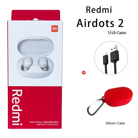 Оригинальные наушники Xiaomi Redmi Airdots 2, оригинальные беспроводные наушники Xiaomi True, Bluetooth гарнитура Air Dots, TWS наушники-вкладыши с управлением