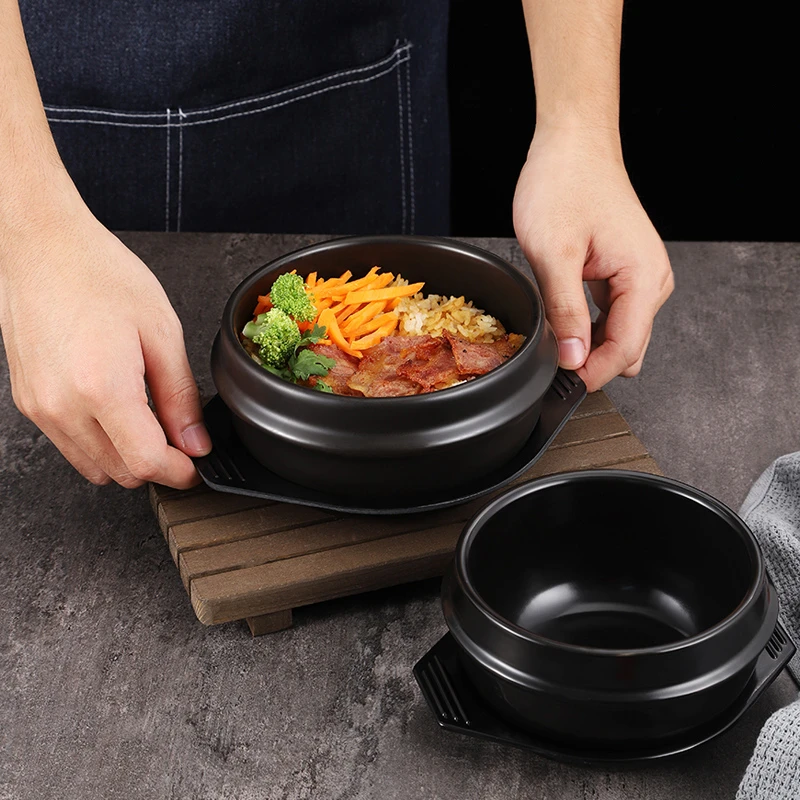 

Mixed Rice Stone Pot Korean cuisine casserole High Temperature Potted Rice Tableware Pots for cooking Soup pot Korean Stone Pot
