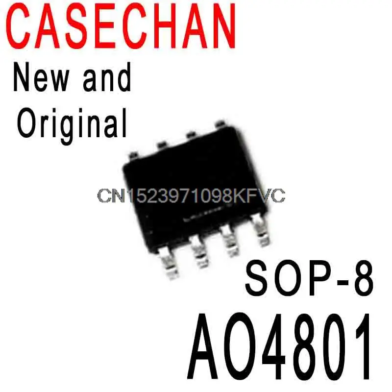 5 шт., новые и оригинальные SOP-8 AO4801A 4801 SOP8 30 в, двойной P-канал