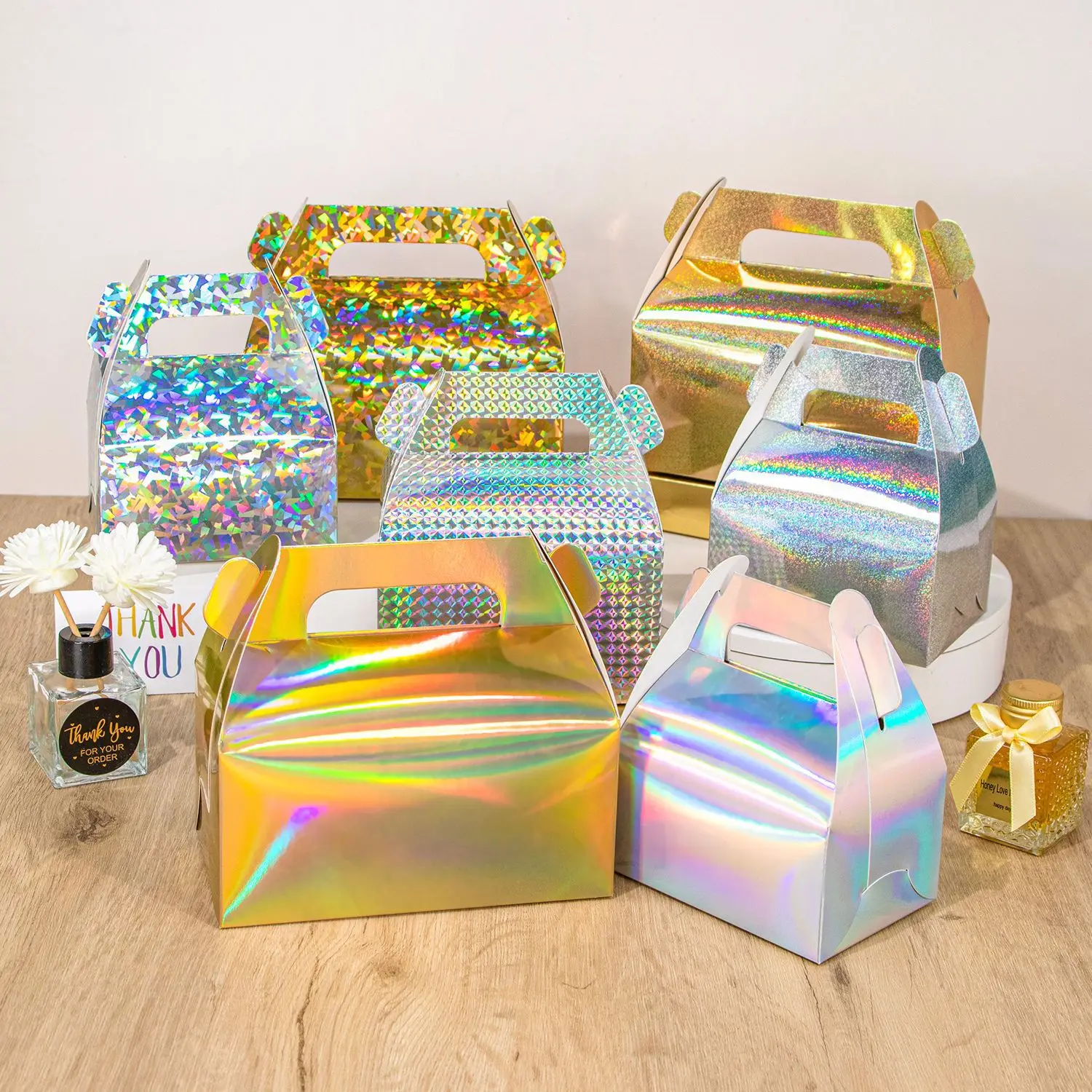 Cake Candy Biscuit Packaging Portable Treat Box For Birthday Baby Shower Bridal Wedding Party Decorations