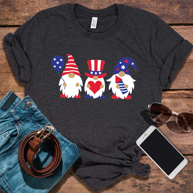 

4th of July Shirt American Flag Lips Freedom Shirts Fourth of July Tshirt Patriotic Clothes Harajuku Independence Day Tees