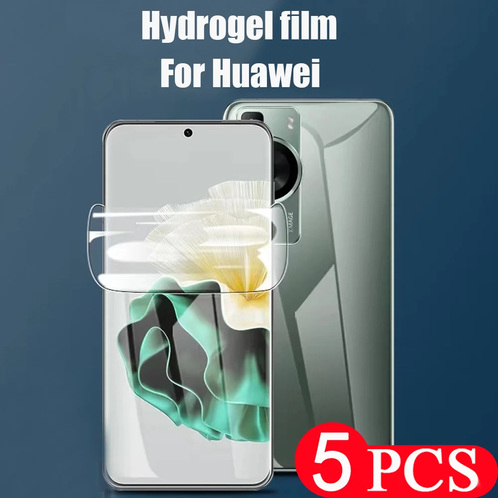 

5 шт. для Huawei P60 pro Гидрогелевая пленка P30 P40 lite E P50 pro plus P50E P60 художественная защита для экрана телефона не стеклянная защитная пленка