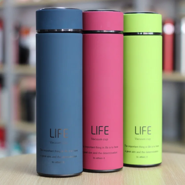 

500ML New Business Life Thermos Cup Stainless Steel Rubber Paint Car Cup Outdoor Vacuum Cup Creative Gift Cup 5 Colors Optional