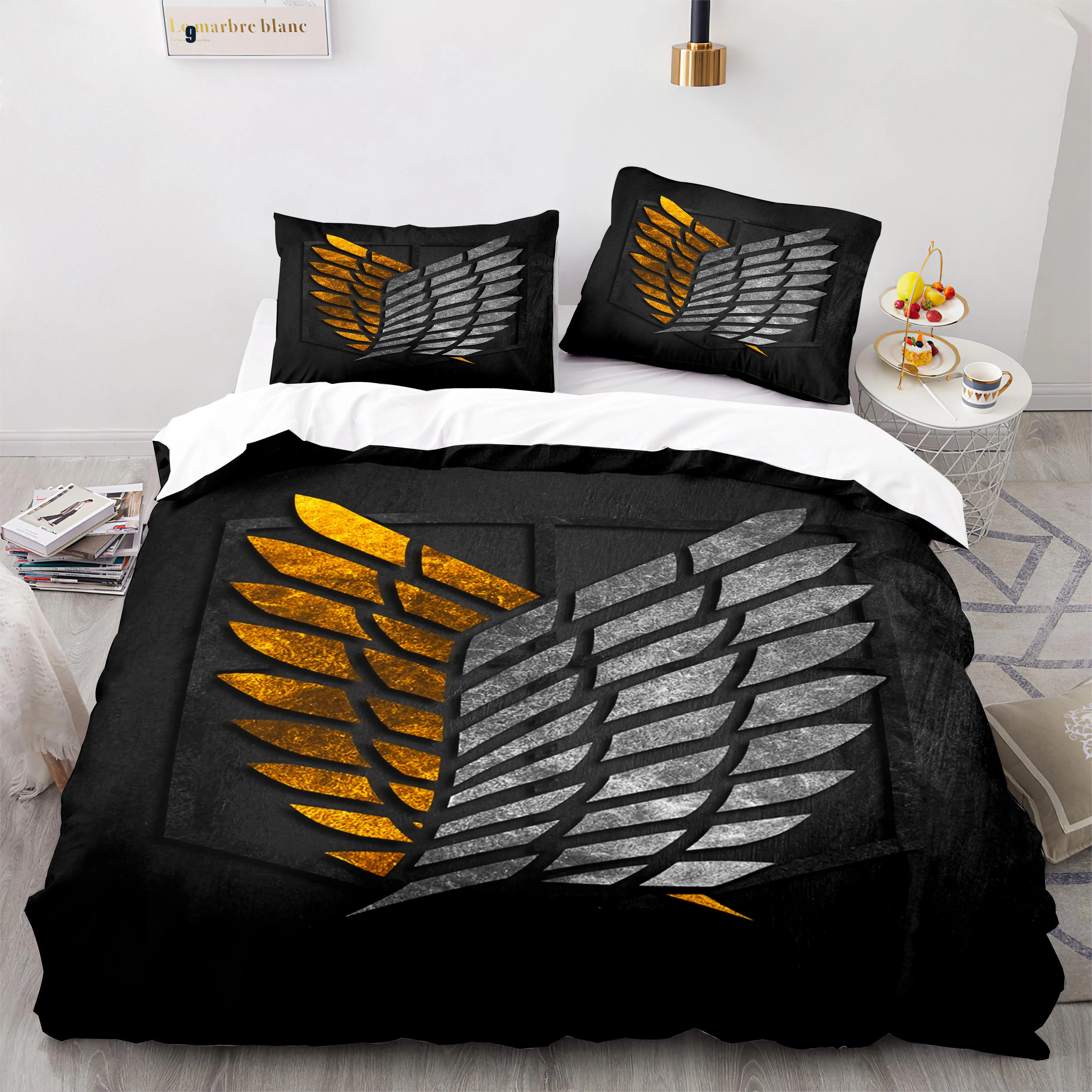 

Set Single Twin Full Queen King Size Attack On Titan Bed Set Aldult Kid Attack On Titan Bedding Bedroom Duvetcover Sets 038