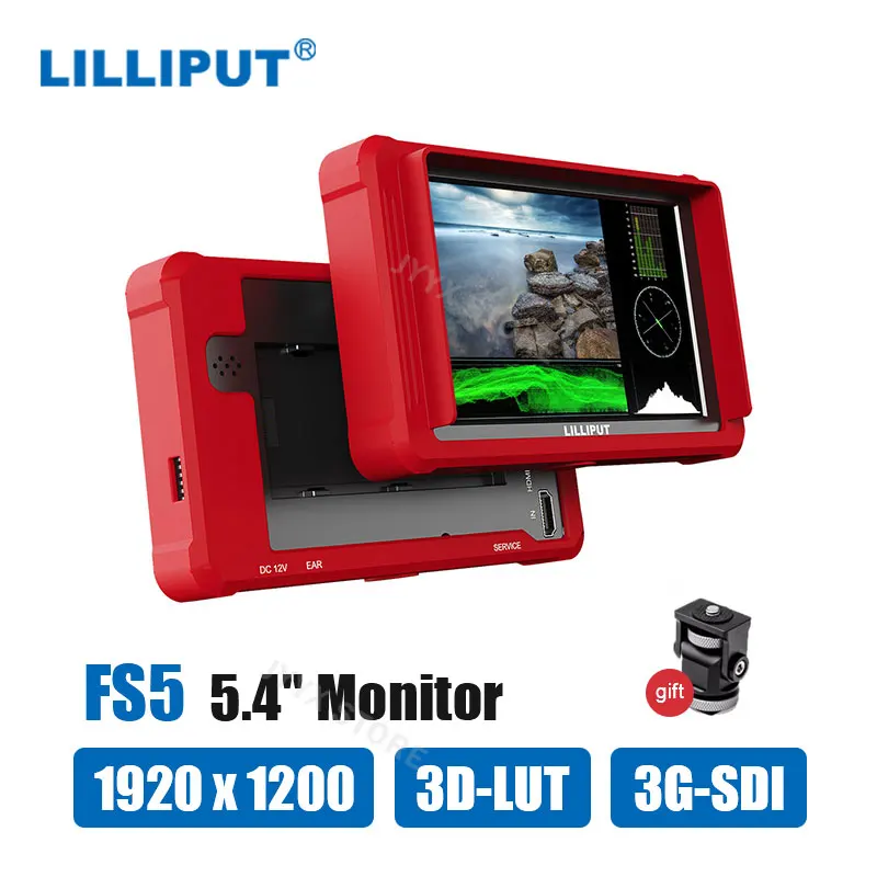 Монитор для камеры LILIPUT FS5 5 4 дюйма 1920x1200 Full HD 3D-LUT HDR экран 3G-SDI отточенный монитор