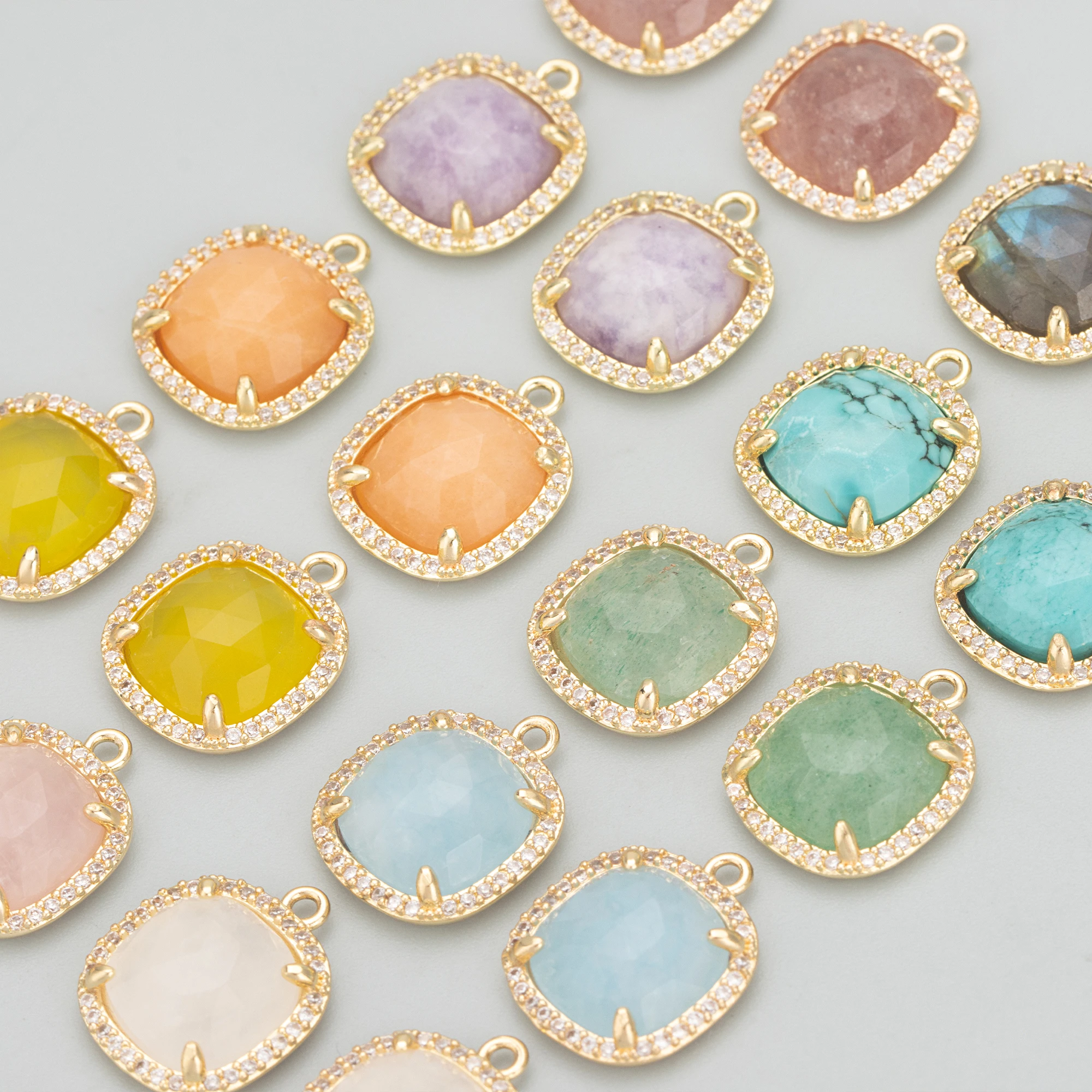 4 шт./партия подвески для ювелирных изделий из меди и золота 18 К