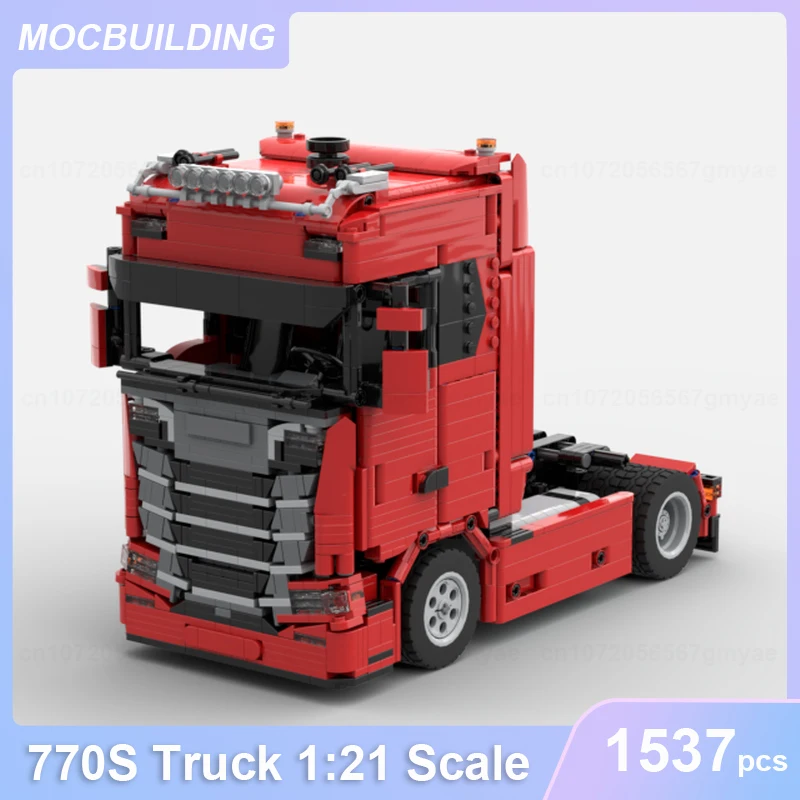 

770S Truck 1:21 Scale Model MOC Building Blocks DIY Assemble Bricks Transportation Creative Educational Xmas Toys Gifts 1537PCS
