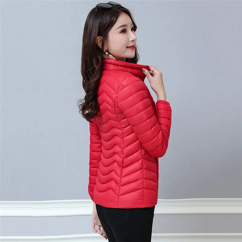 Winter Coat Women Pink Yellow L-4XL Plus Size Stand Collar 2020 Autumn New Korean Short Slim Down Cotton Jackets Feminina