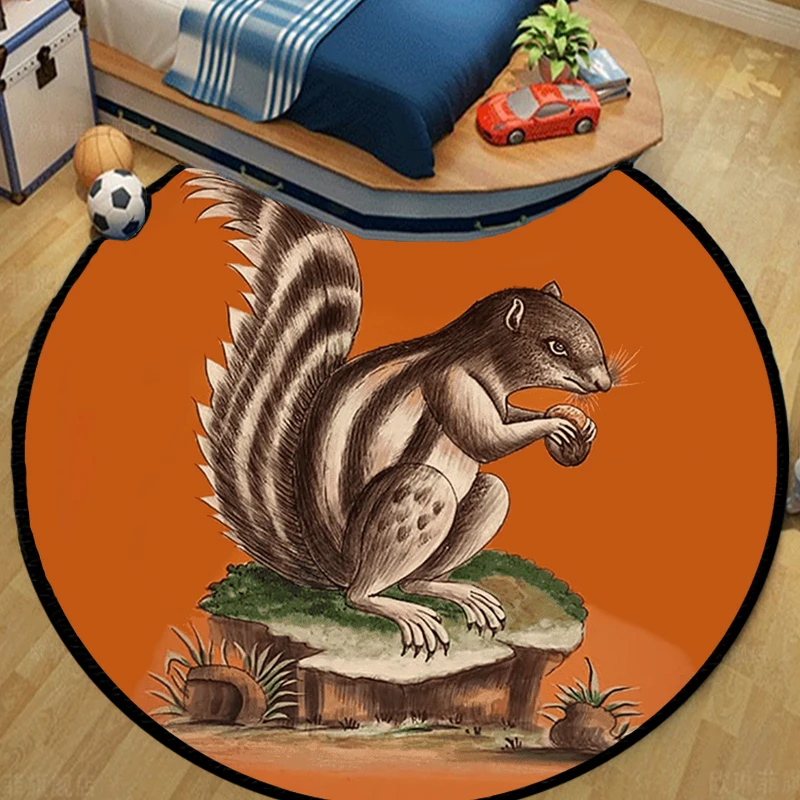 

Wild Animal Pattern Carpet Middle East Squirrel Leopard Print Floor Mat Kitchen Non-slip Rug Living Room Bedroom Home Decoration