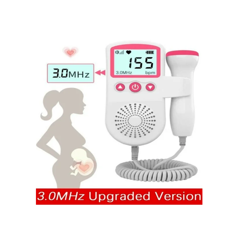 

1PC Baby Heart Rate Monitor Home Pregnancy Display Baby Fetal Sound Detector 3.0MHz