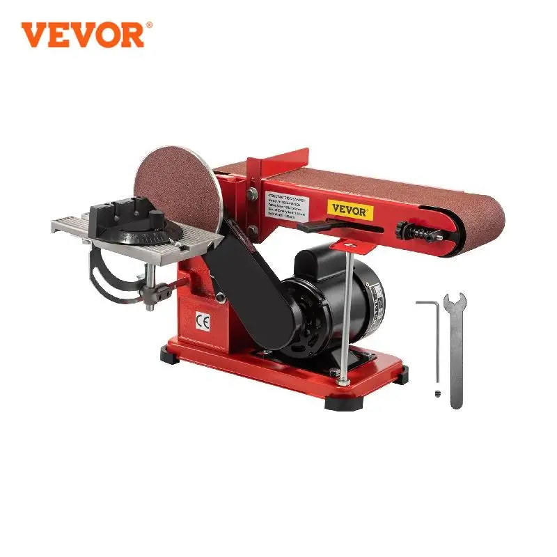 VEVOR 375W Multi-Function Abrasive Sanding Machine Desktop Belt Disc Sander Handmade Woodworking Grinding Polishing Power Tools