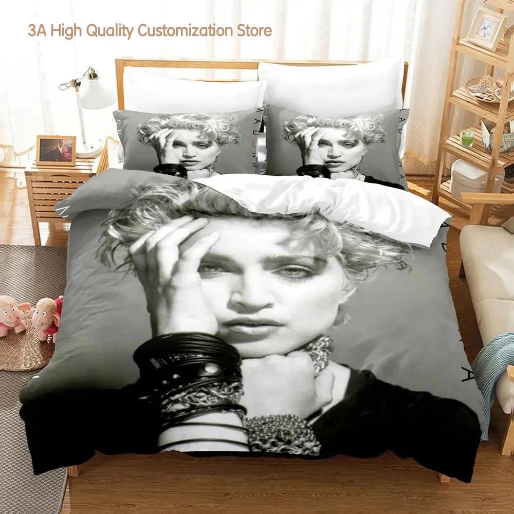 Фото Комплект постельного белья Singer Madonna Single Twin Full Queen King Size, комплект постельного белья для взрослых и мальчиков, комплекты пододеяльников для спальни, комплект простыней с 3D принтом №5