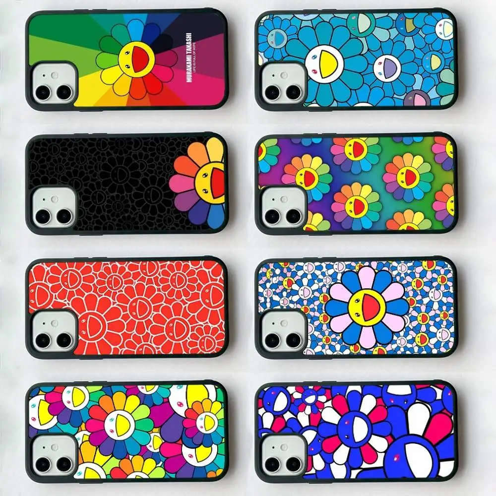 Фото Японский художественный чехол для телефона M-Murakami T-Takash для iPhone 17 16 Pro Max Air 13 12 Mini 14 15 Plus 11, задняя крышка из PC+TPU №2