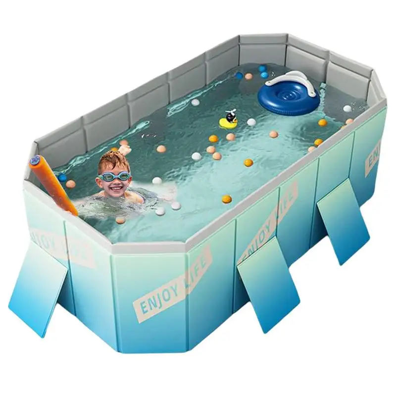 

Большой складной бассейн для собак, плавательный бассейн из ПВХ с кронштейном, легкое хранение и транспортировка кошек, для малышей и детей