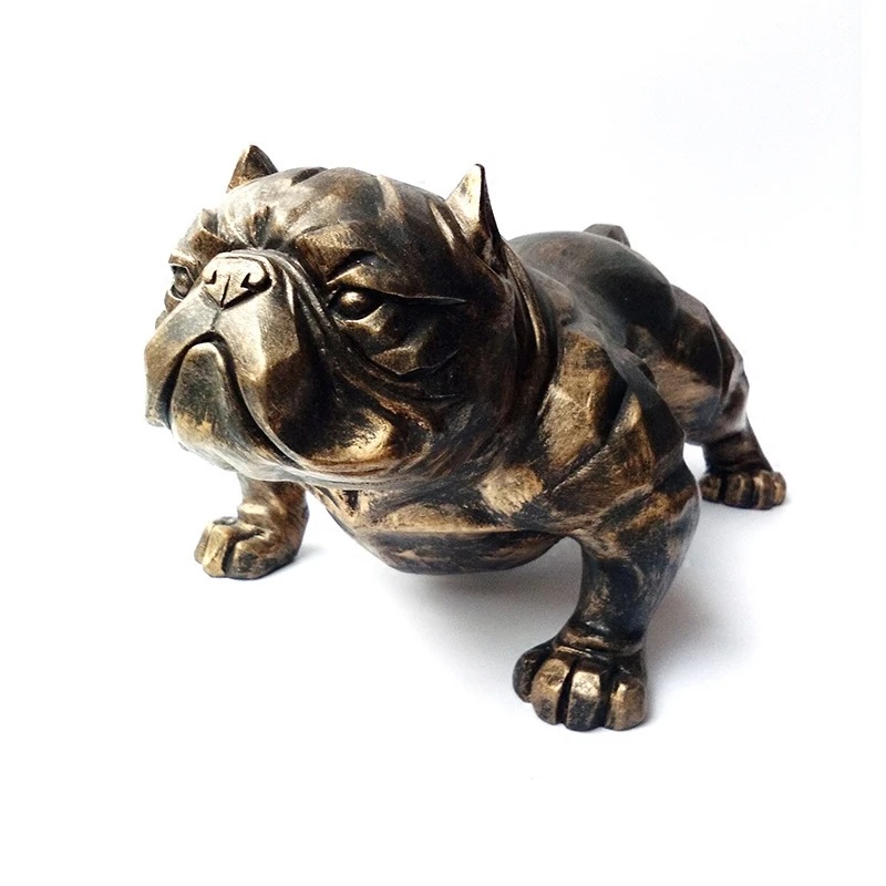 

Статуэтка бульдога из смолы, домашний декор, ремесла, украшение для комнаты, винтажное украшение, американская Громкая Питбуль, собака, стат...