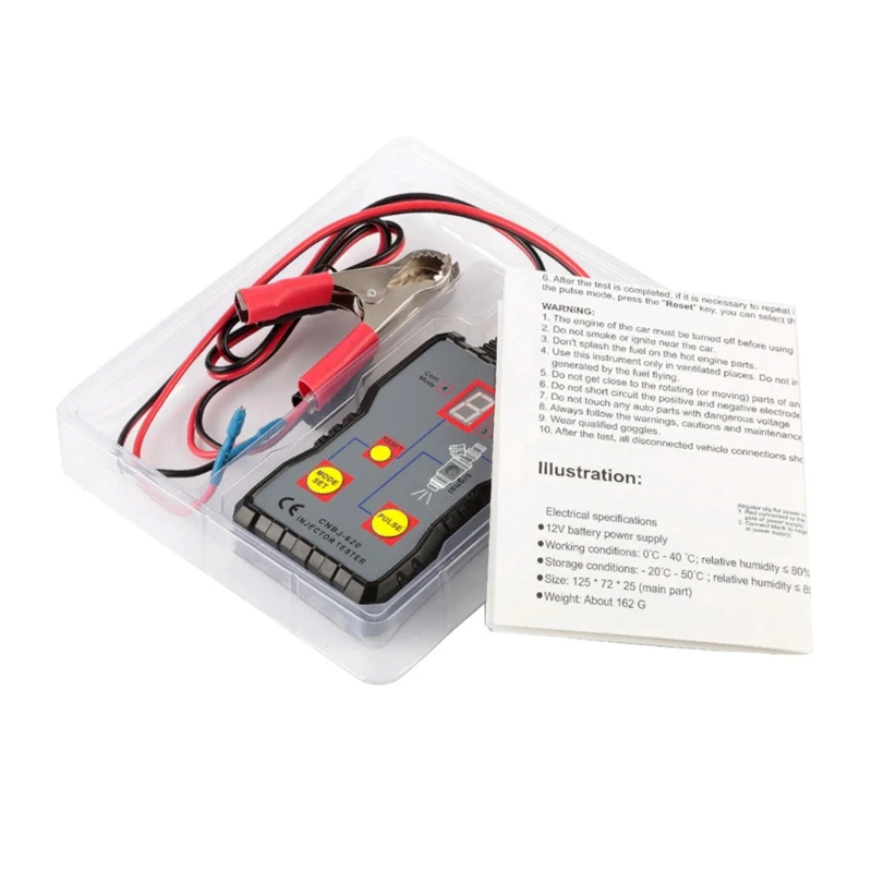 

Auto Fuel Injector Tester 12V 4 Pulse Modes Automotive Tools Equipment DIY Vehicle Fuel Injector Pressure Tester