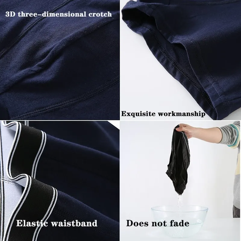 Men's Panties Boxer Plus Size Male Underpants Cotton Men Underwear European Size Fashion Brand Boxershorts Elastic Homme Shorts