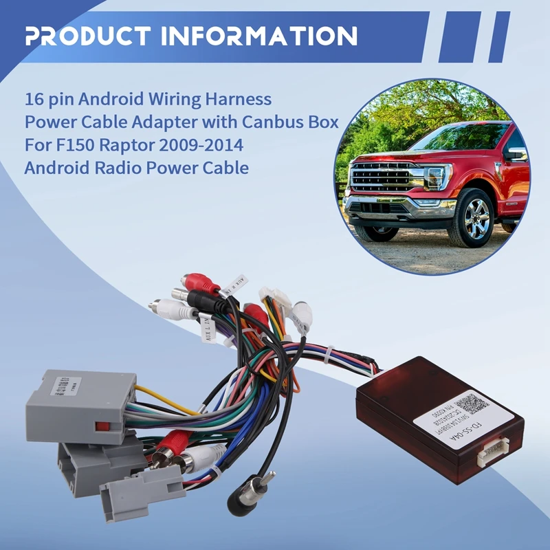 16-контактный адаптер жгута проводов XINPU XP декодер Canbus для Ford F150 Raptor 2009-2014 кабель