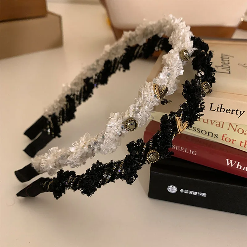 

French Shag Love Fine Hair Hoop Female Web Celebrity In 2022 The New French Vintage Wash Face Head Band