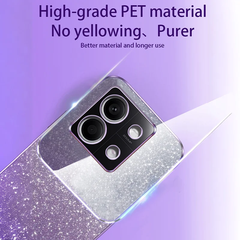 Блестящий чехол с градиентом для Xiaomi Redmi Note 13 12 Pro Plus 12s 12c 13c 11 10 9 8 прозрачный