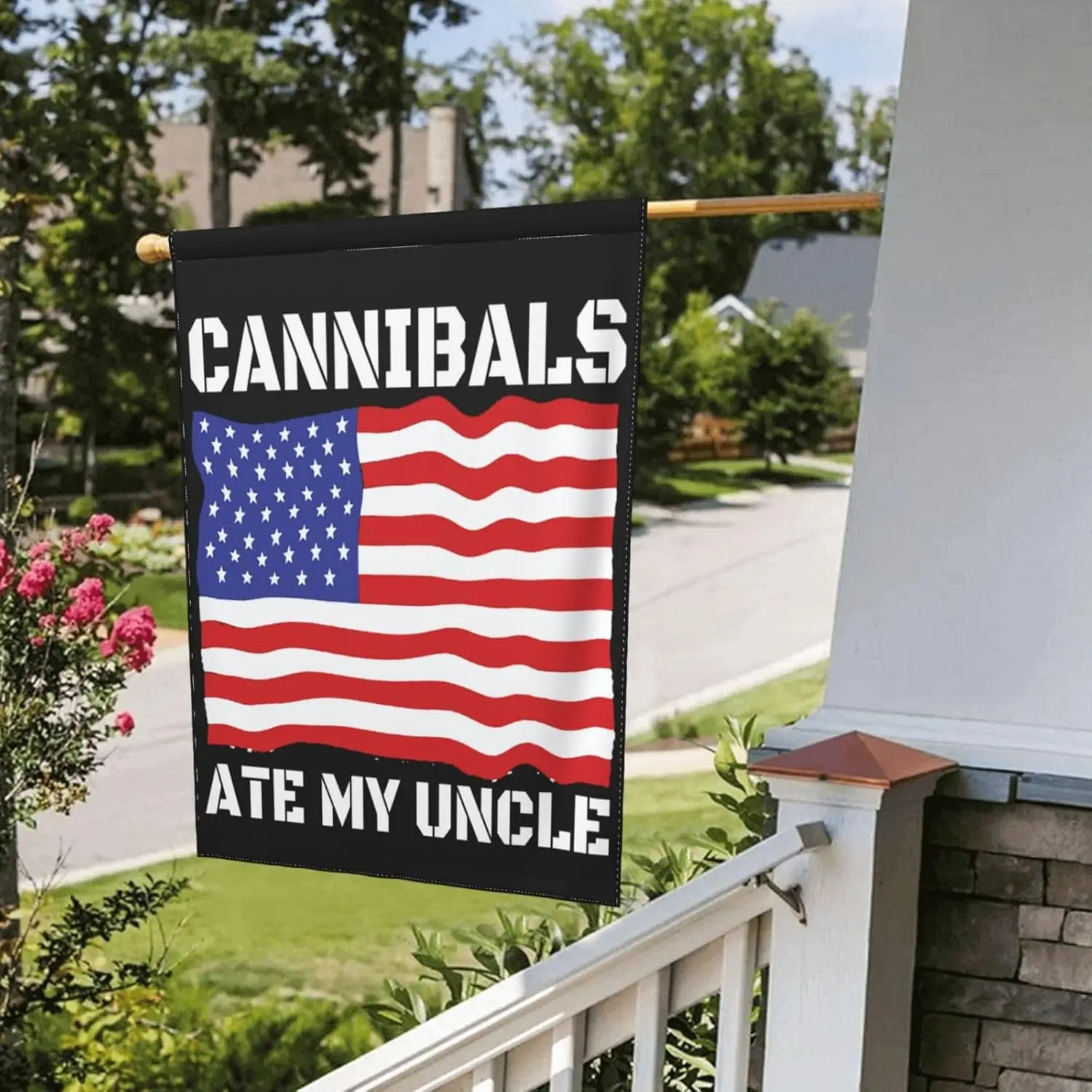 Флаг &quotCannibals Ate My Uncle Joe Biden Funny Trump 2024"