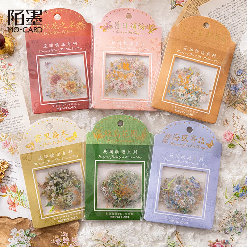 

30pcs Flower Story Series Decorative Stickers Stamping Plant Handbook Material Sticker Scrapbooking Label Diary Journal Planner